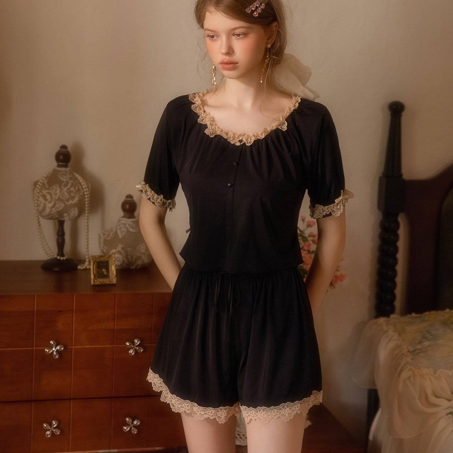 Cooling Ice Silk Pajama Set