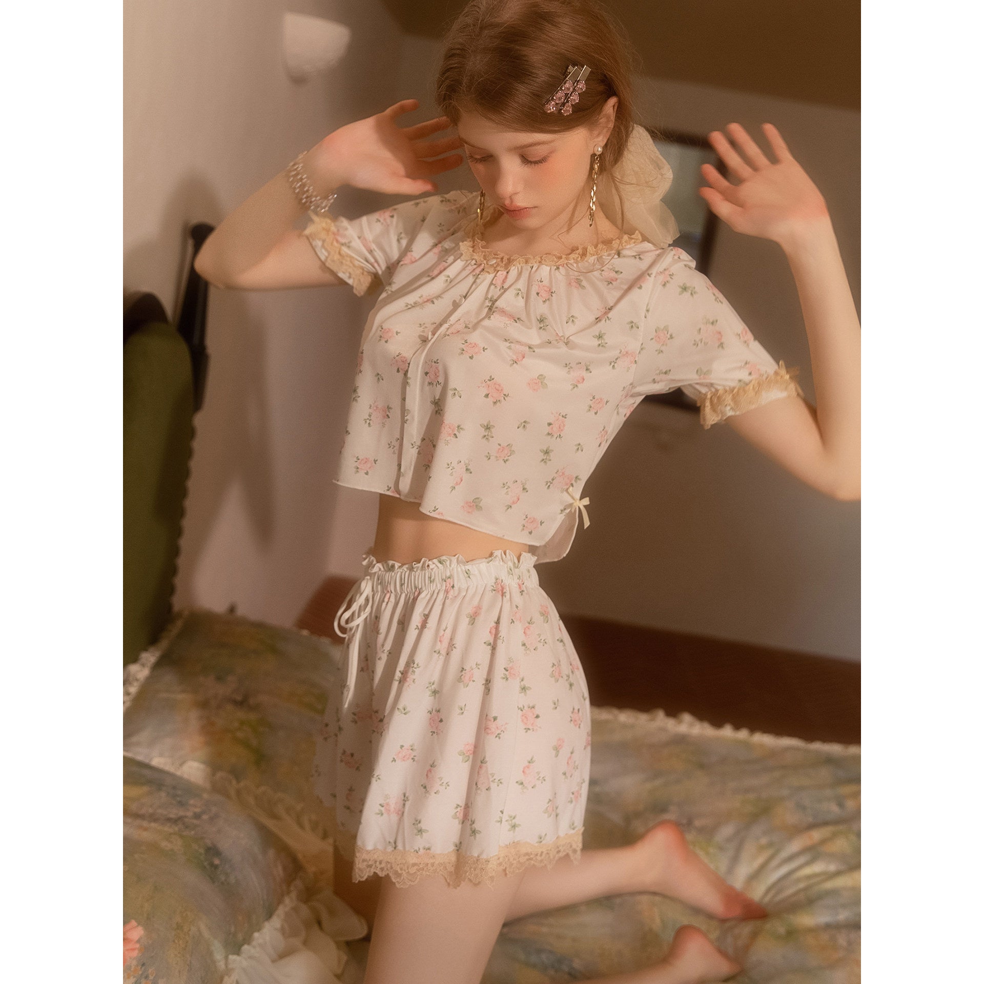 Cooling Ice Silk Pajama Set