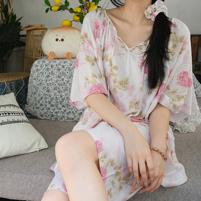 Cotton Sleepwear Set With Lining