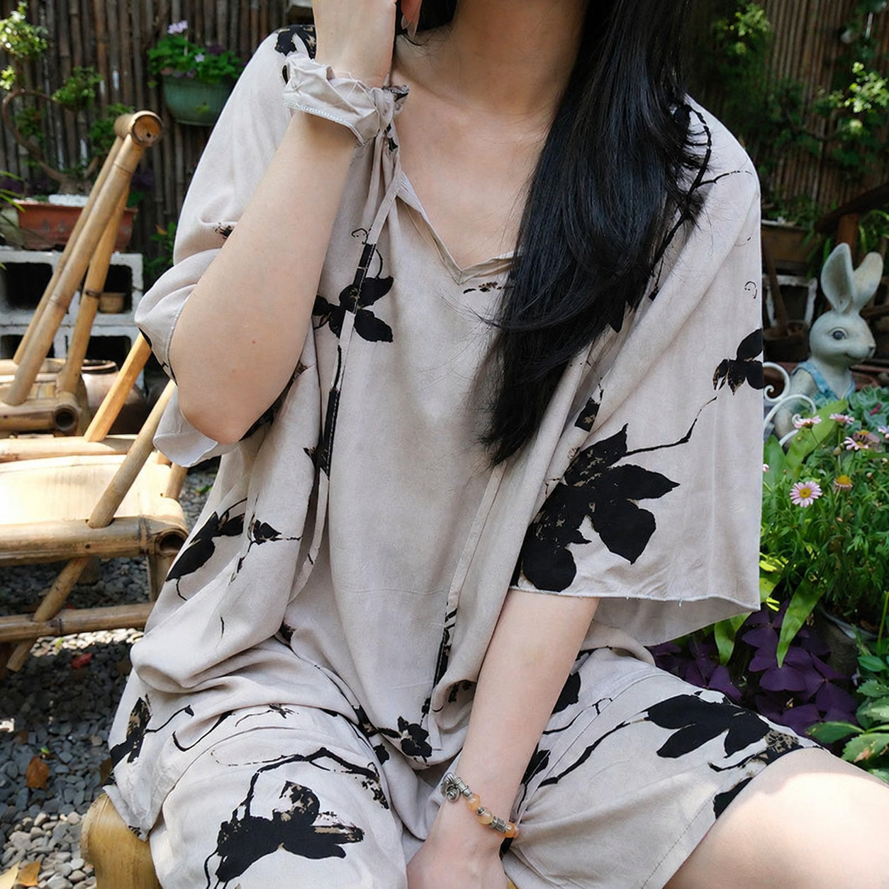 Cotton Sleepwear Set With Lining