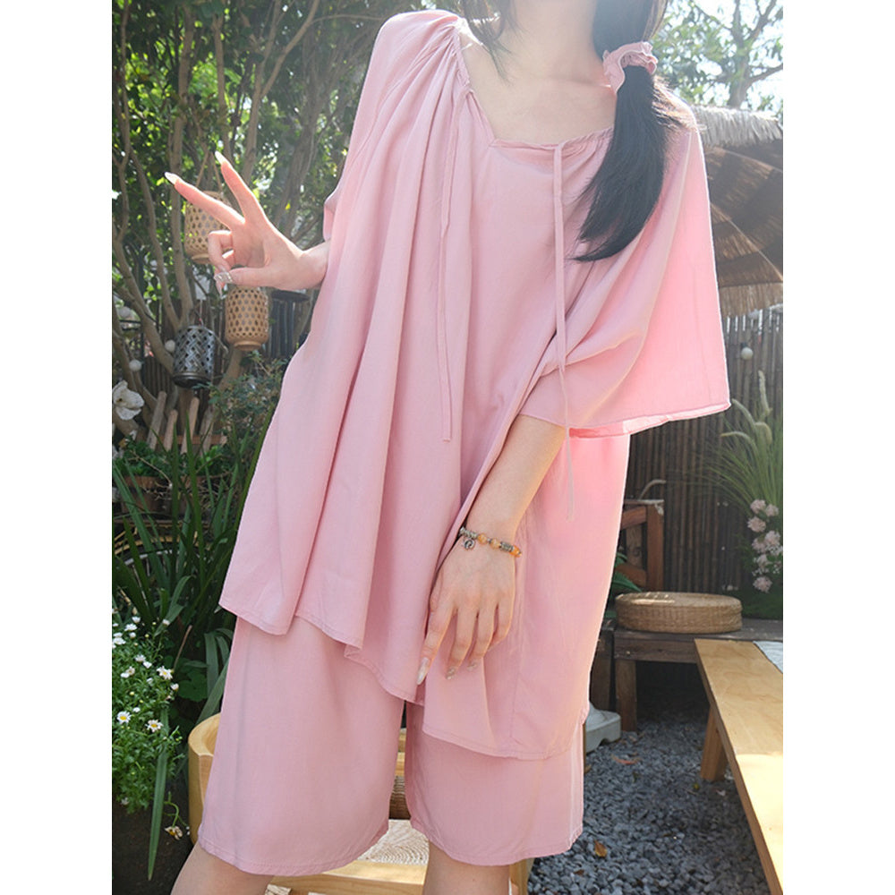 Cotton Sleepwear Set With Lining