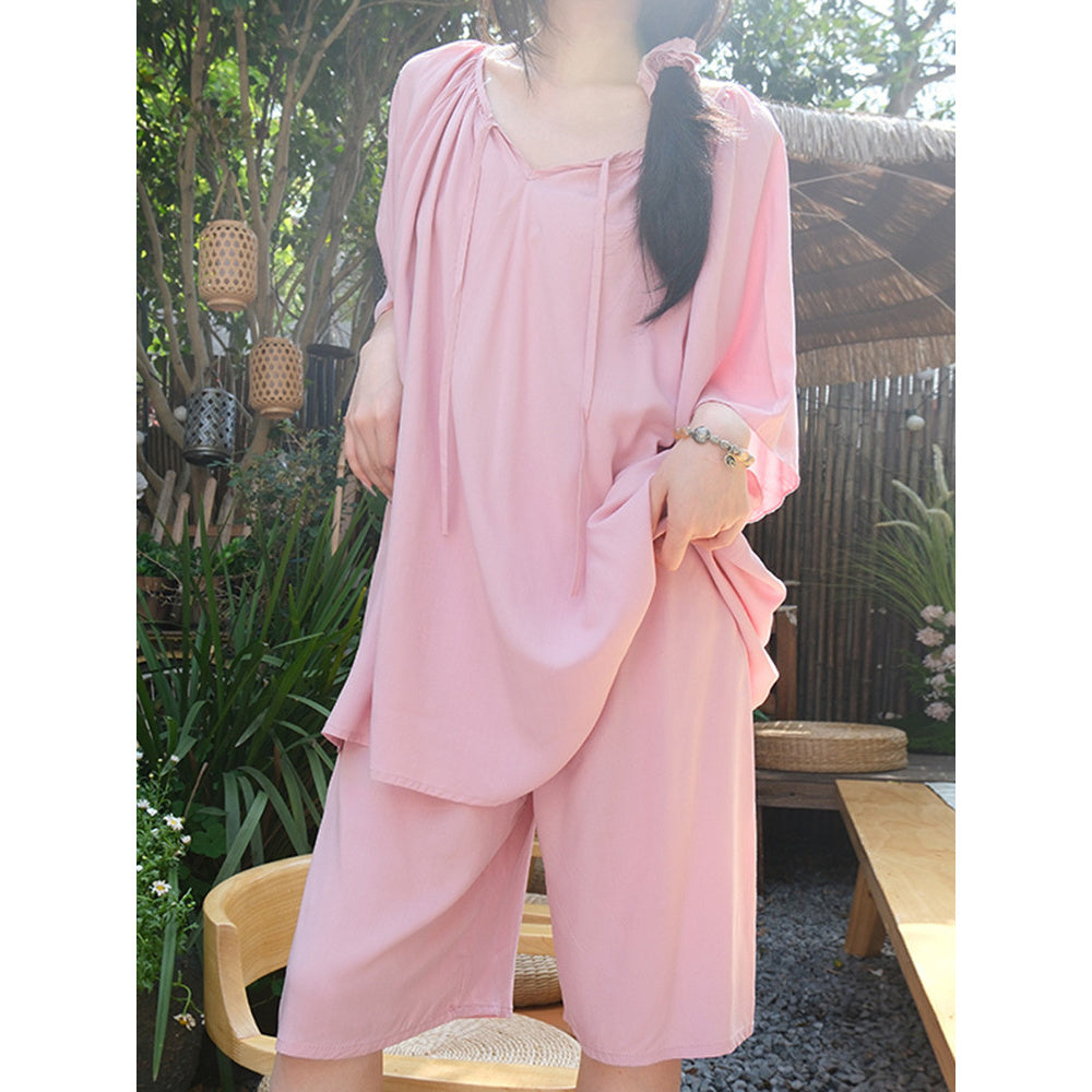 Cotton Sleepwear Set With Lining