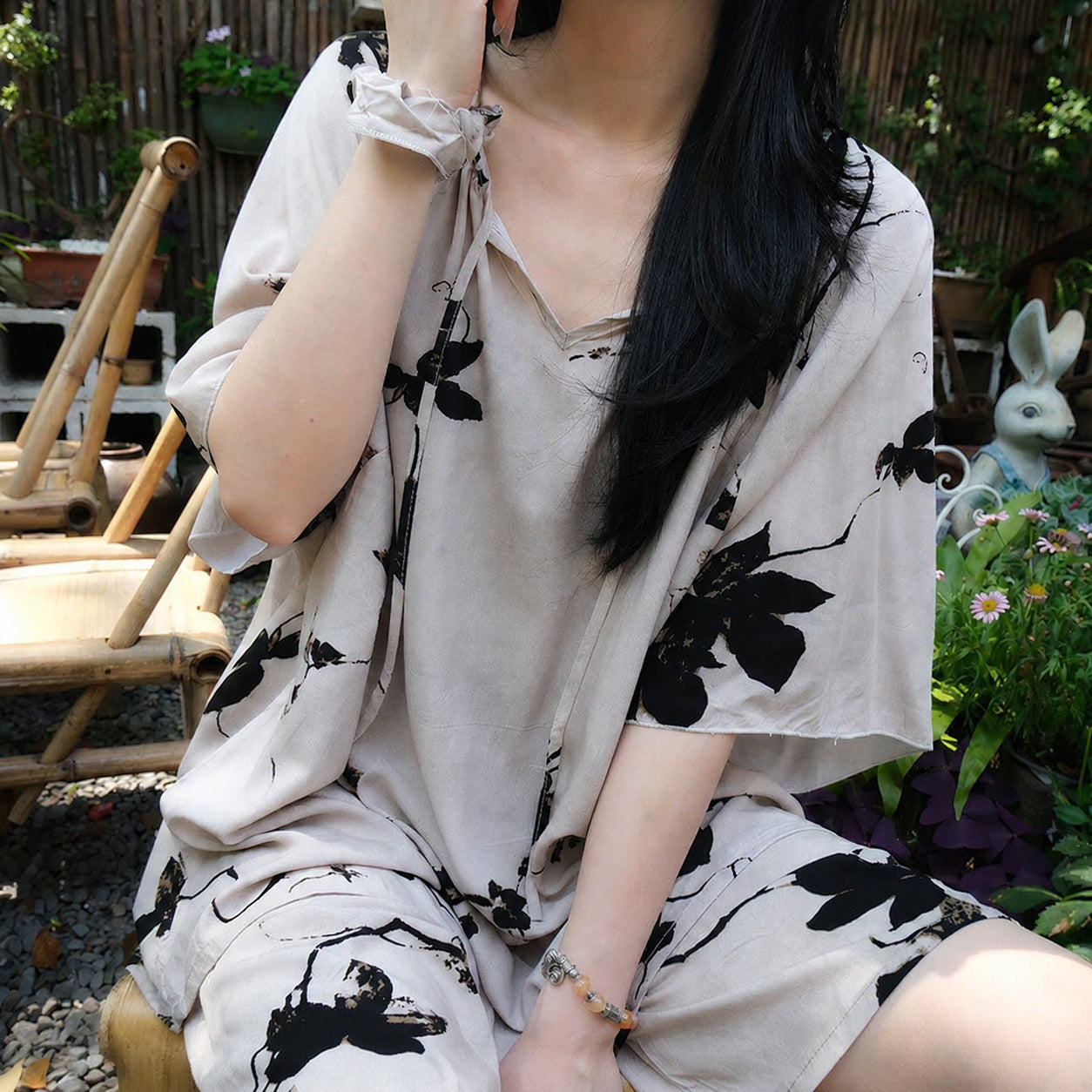 Cotton Sleepwear Set With Lining