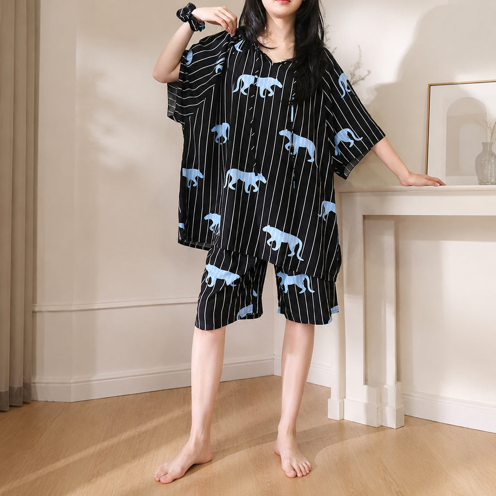 Cotton Sleepwear Set With Lining
