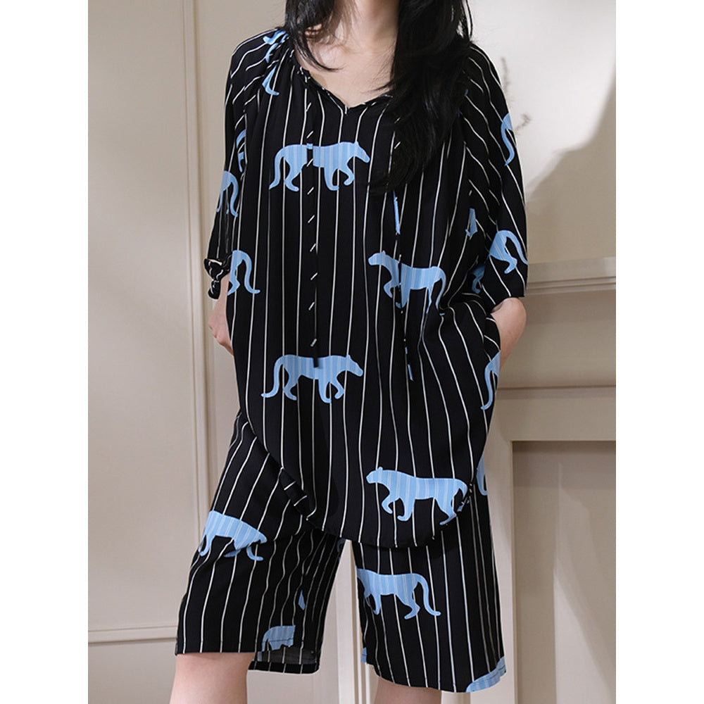 Cotton Sleepwear Set With Lining