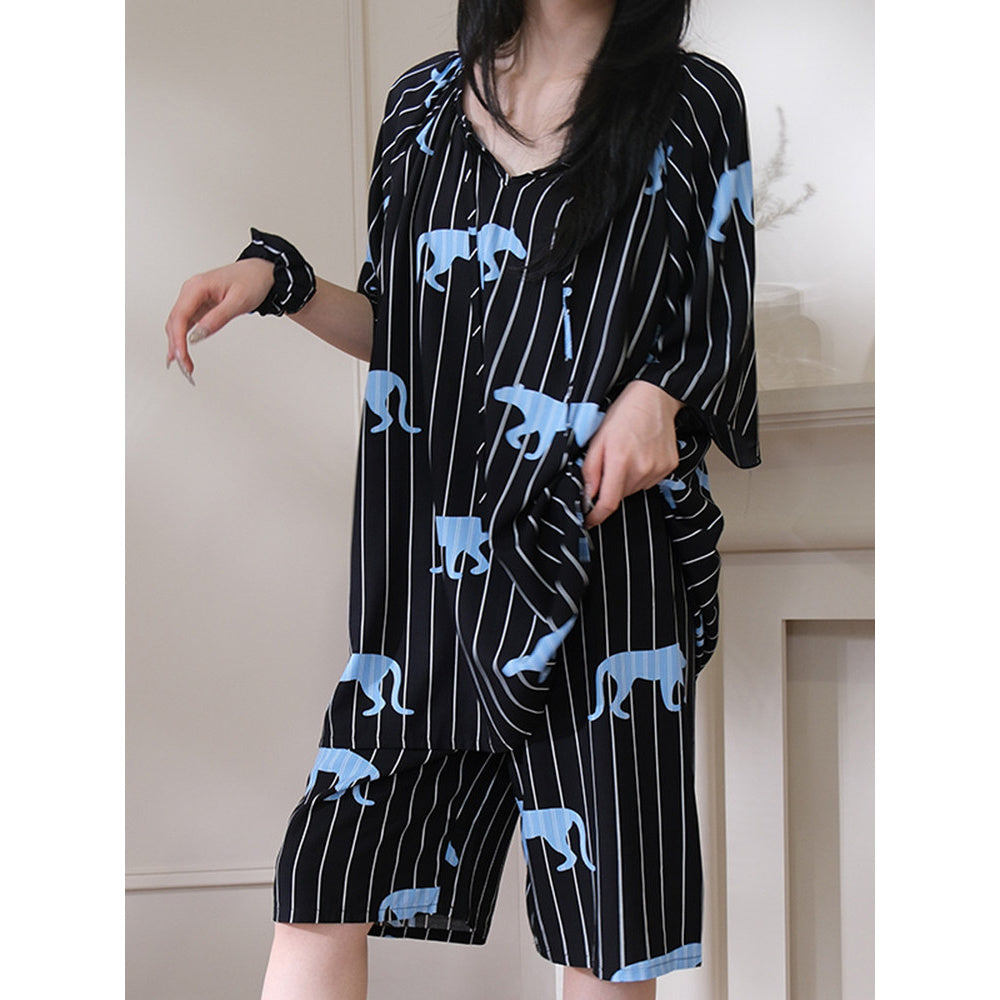 Cotton Sleepwear Set With Lining