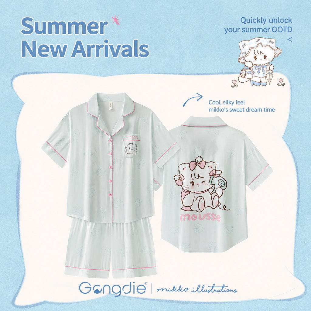 Cool-Touch Cartoon Pajama Set