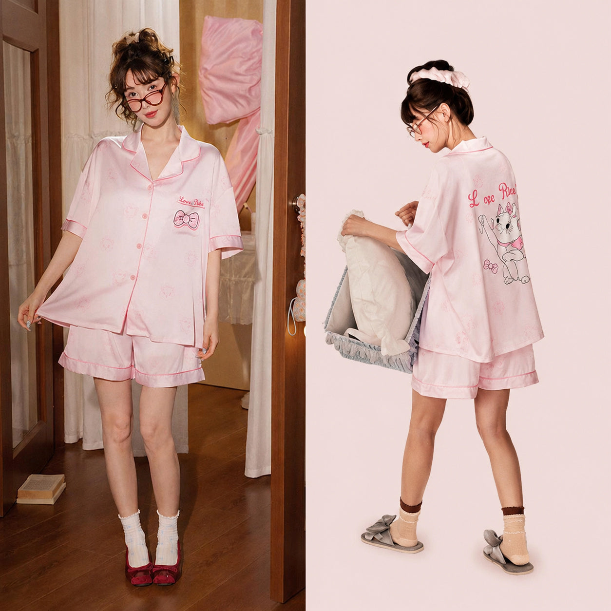 Couple Cooling Ice Silk Pajamas