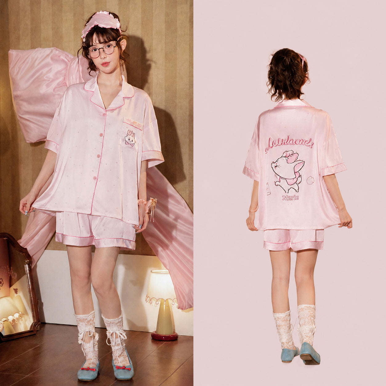 Couple Cooling Ice Silk Pajamas