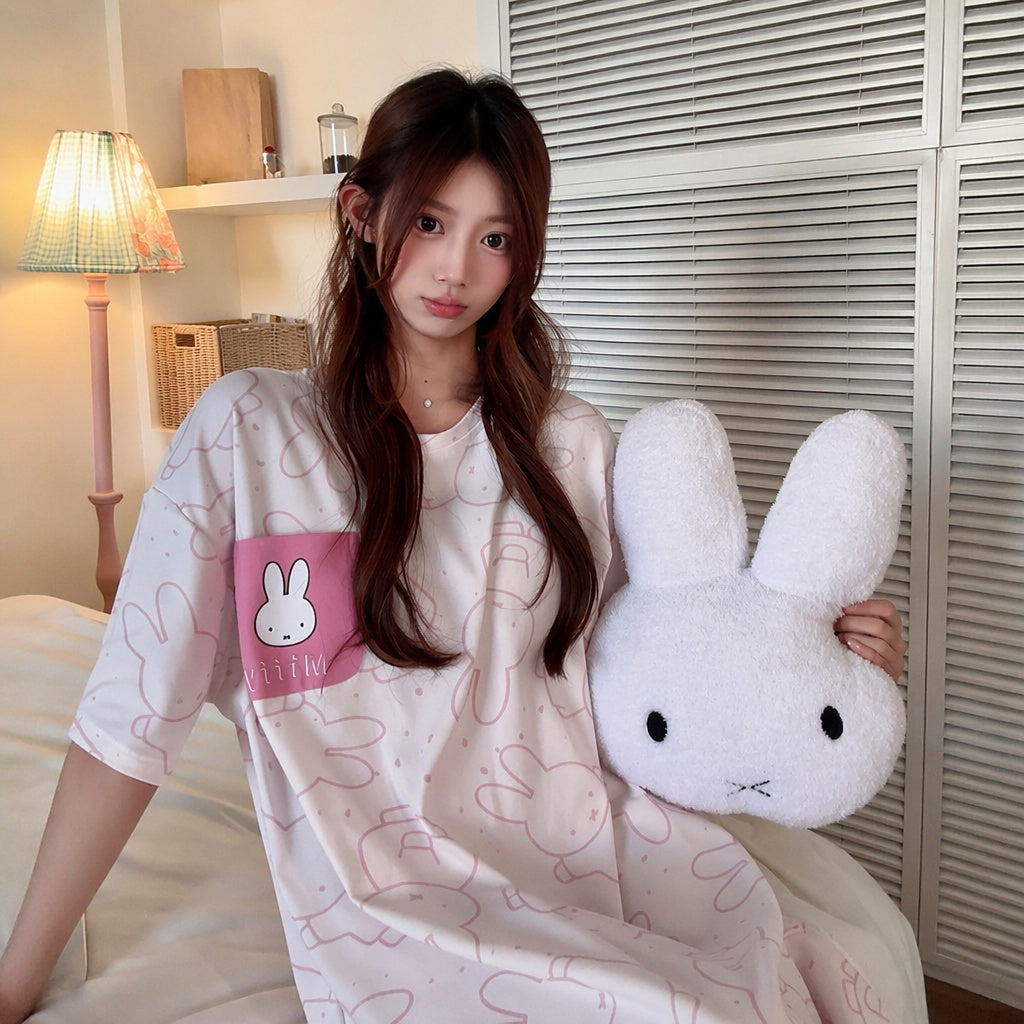 Cotton Sleep Dress With Bra