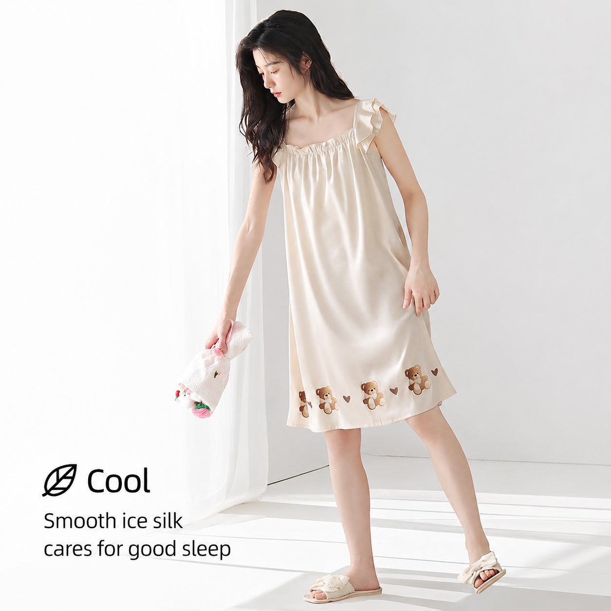 Ice Silk Sleeveless Sleep Dress