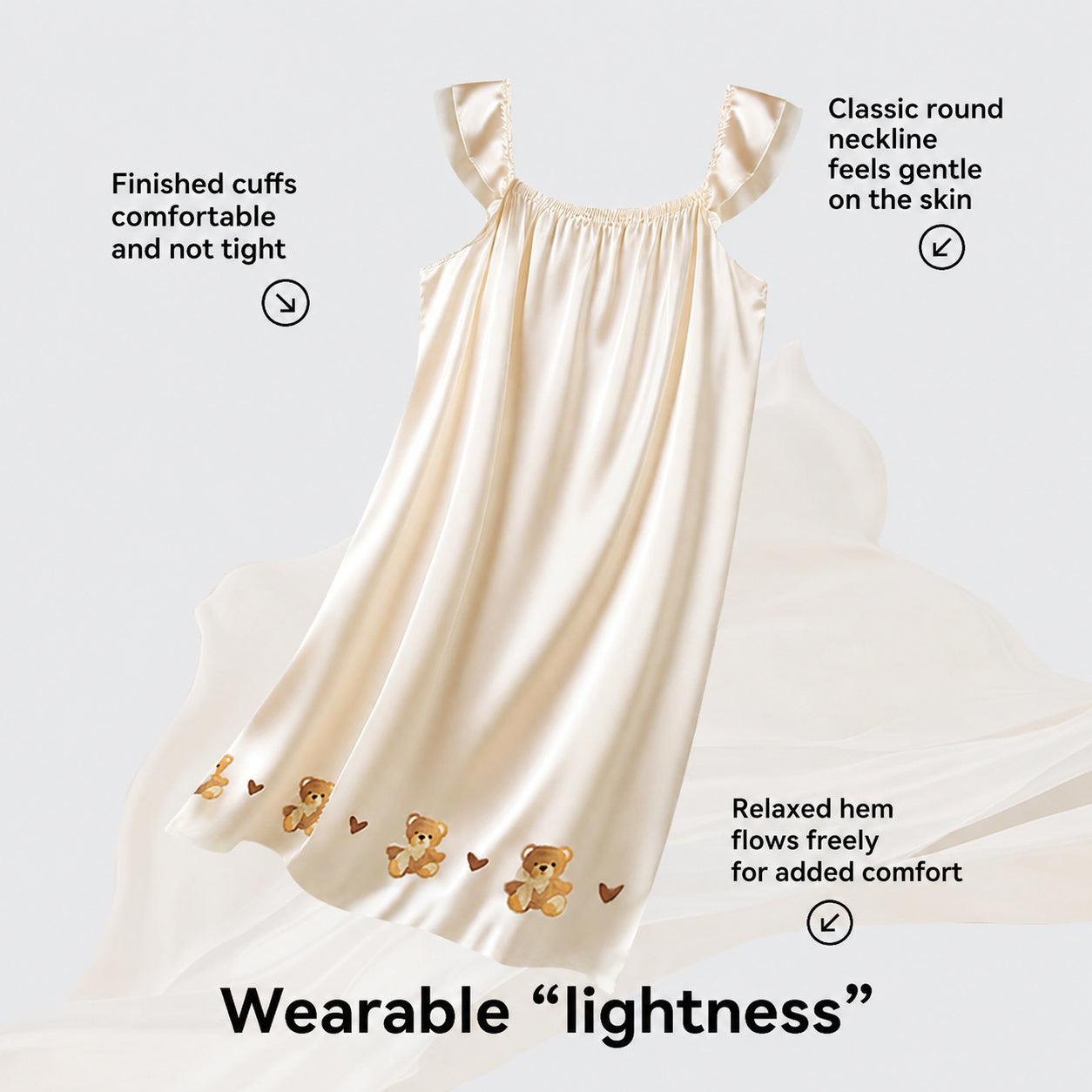 Ice Silk Sleeveless Sleep Dress