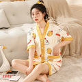 Oversized Cotton Kimono Sleep Set