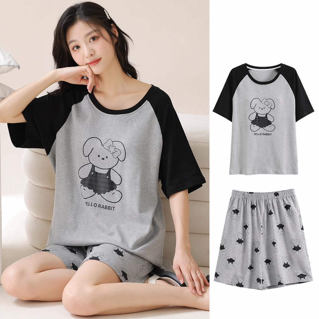 Cotton Short Sleeve Pajama Set