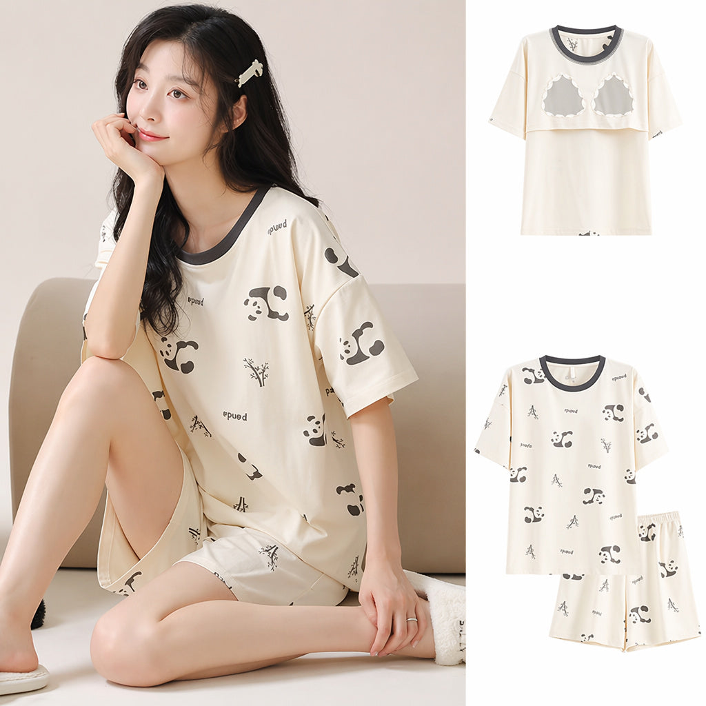 Cotton Short Sleeve Pajama Set