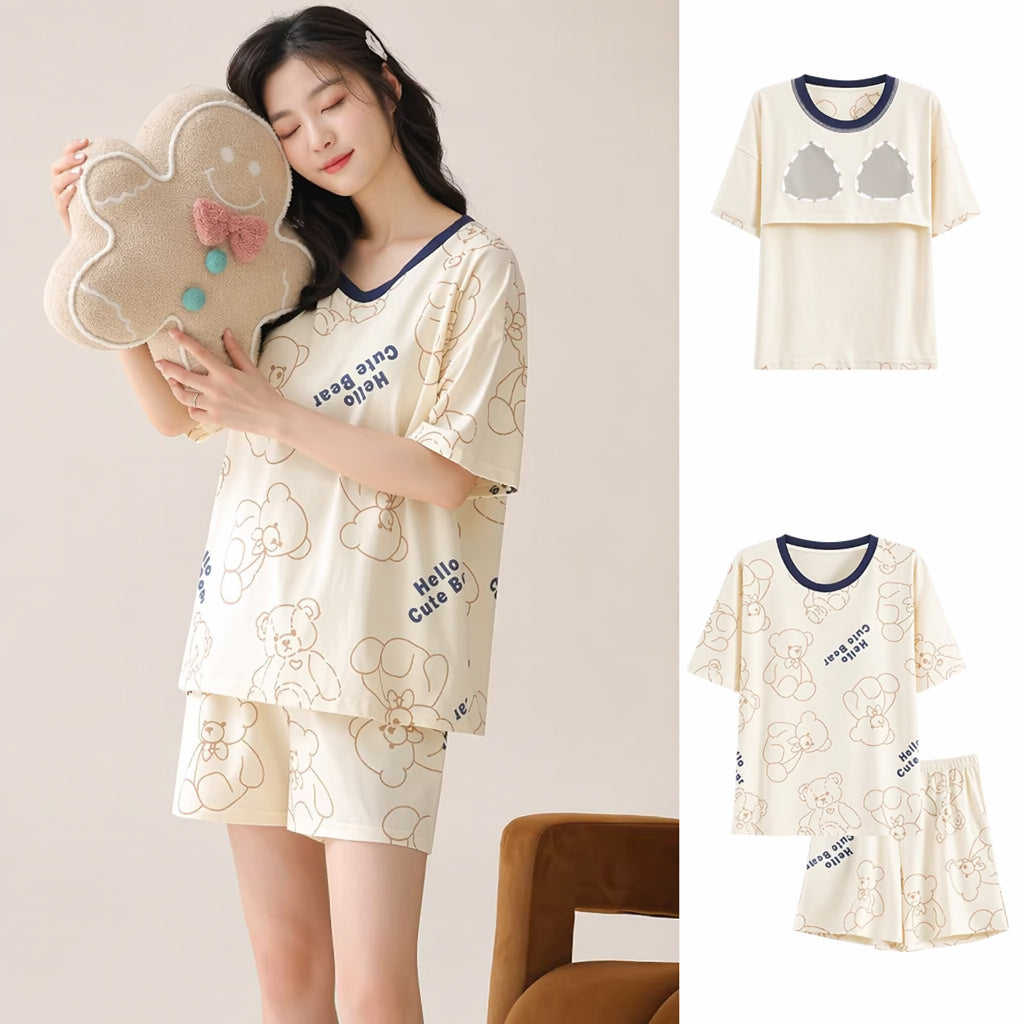 Cotton Short Sleeve Pajama Set