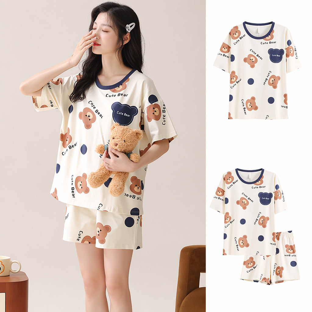 Cotton Short Sleeve Pajama Set