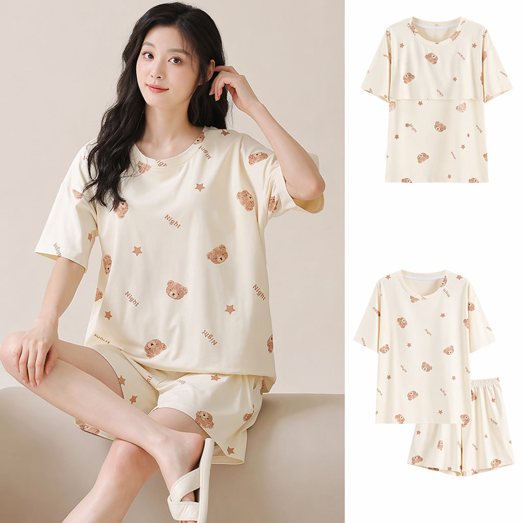 Cotton Short Sleeve Pajama Set