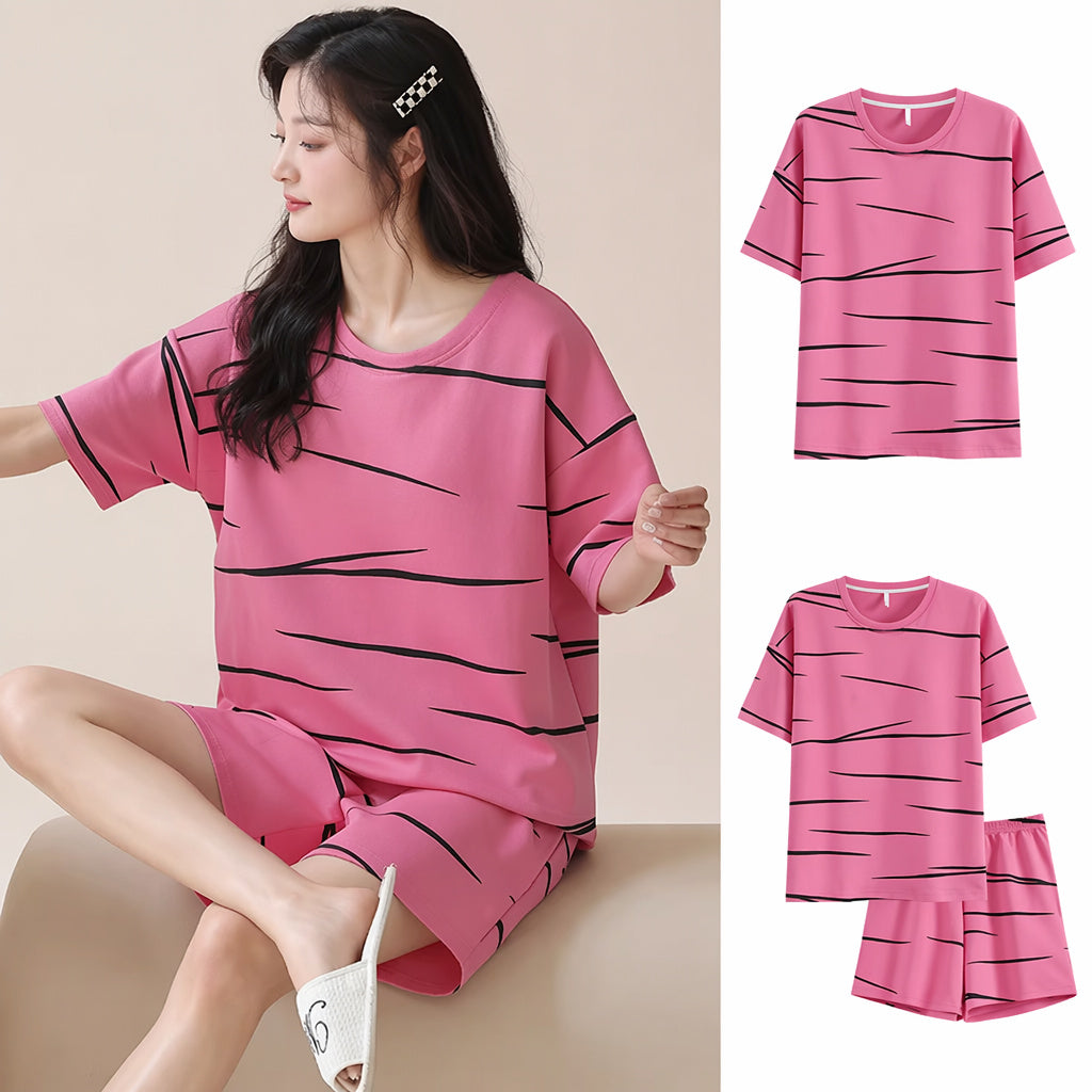 Cotton Short Sleeve Pajama Set