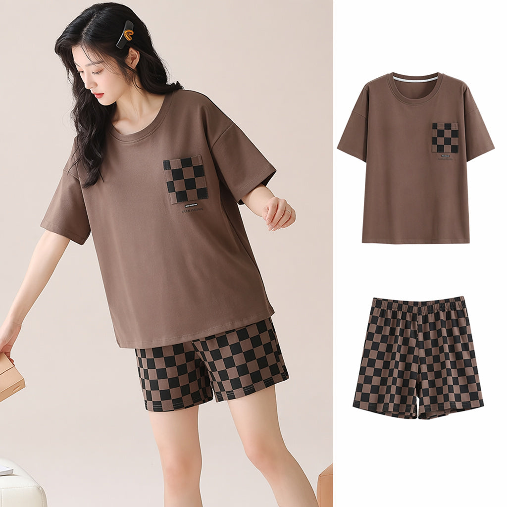 Cotton Short Sleeve Pajama Set