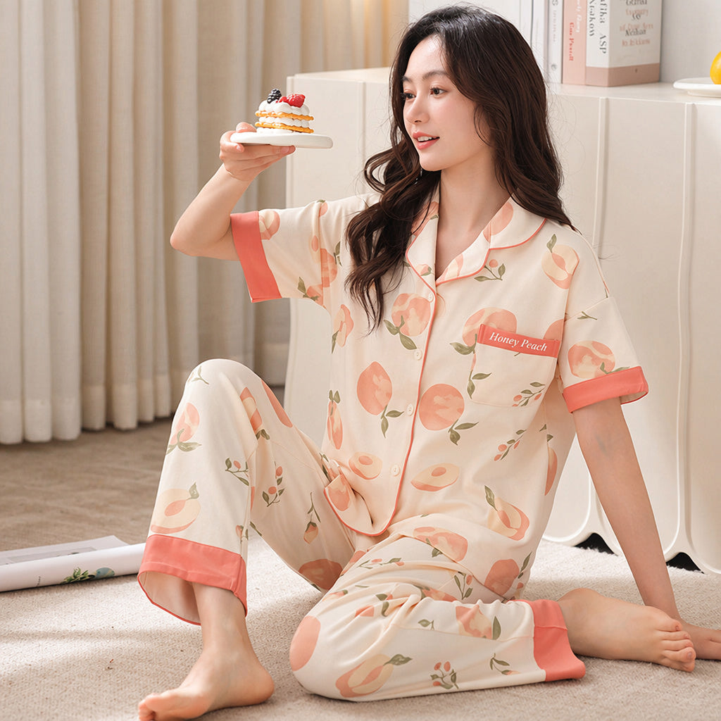 Cotton Sleep Set With Bra
