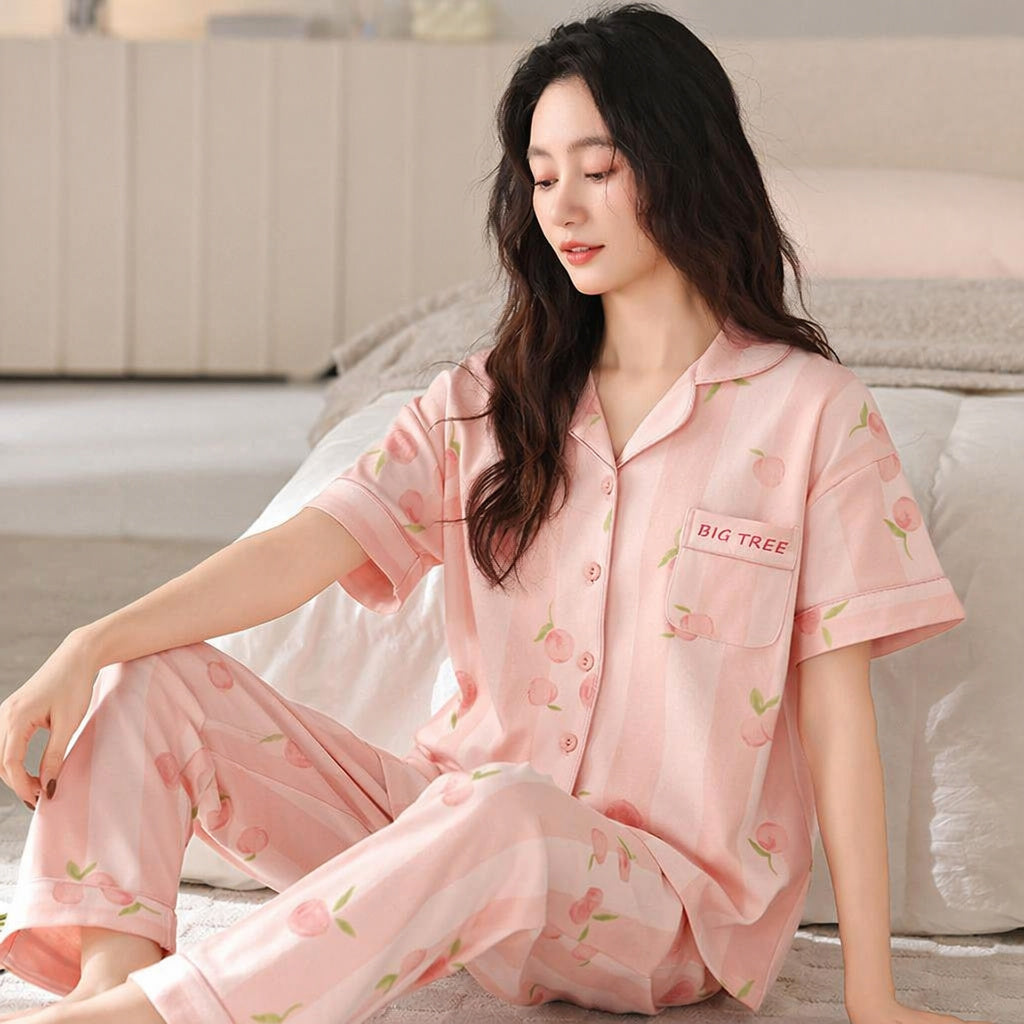 Cotton Sleep Set With Bra