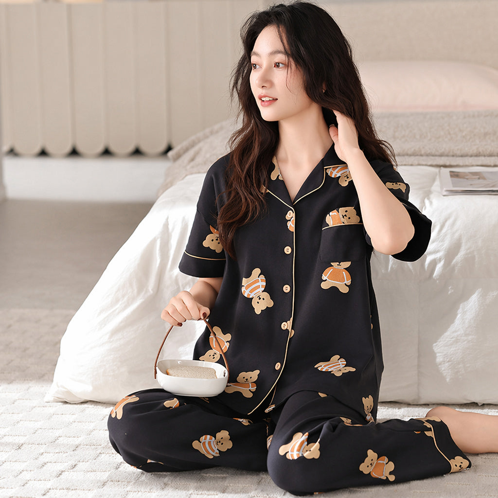 Cotton Sleep Set With Bra