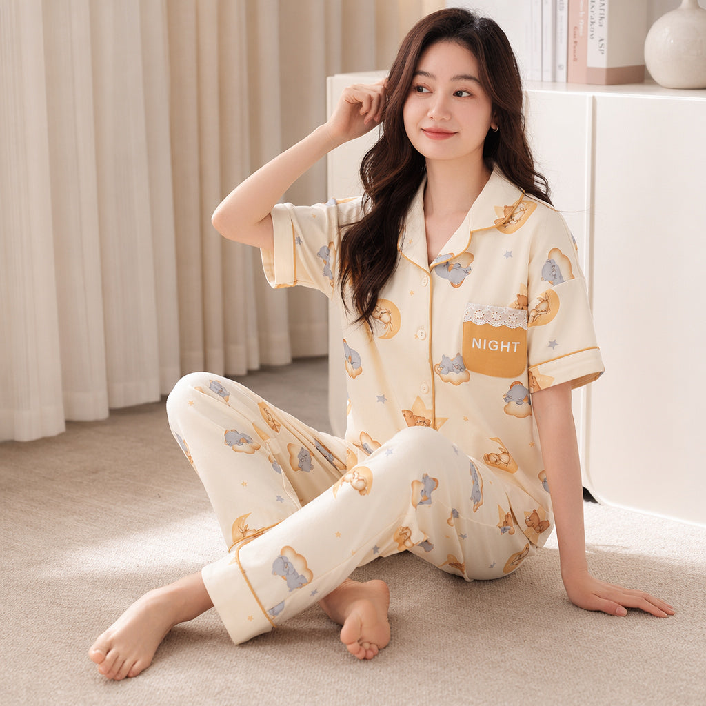 Cotton Sleep Set With Bra