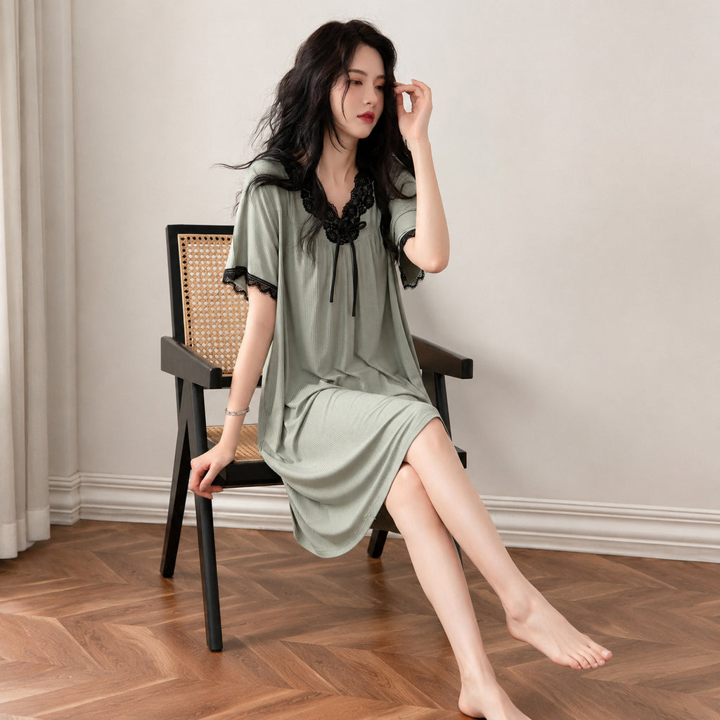 Cotton Silk Summer Nightgown