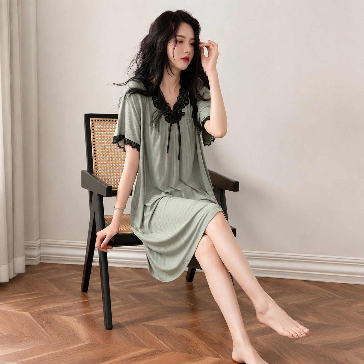 Cotton Silk Summer Nightgown