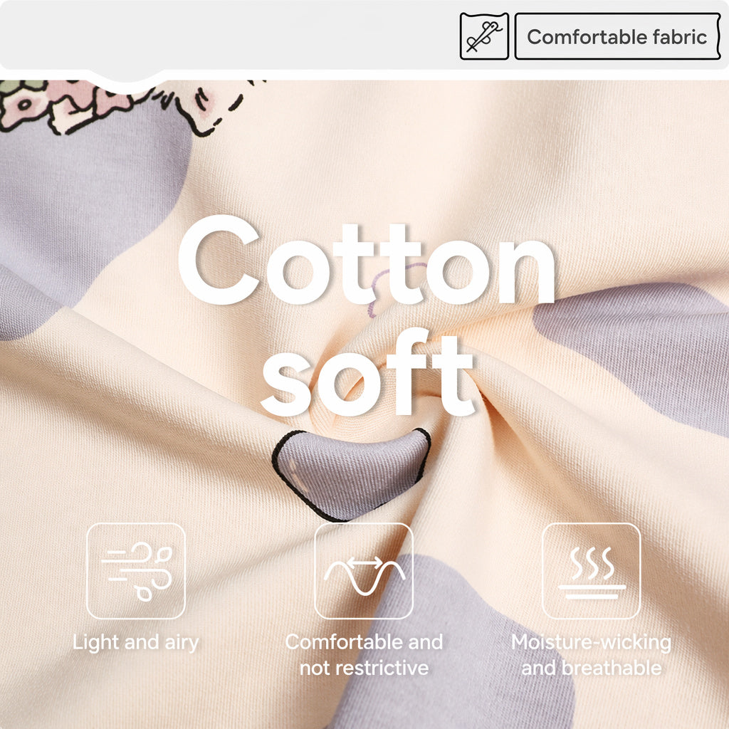 Cotton Pajama Set With Bra