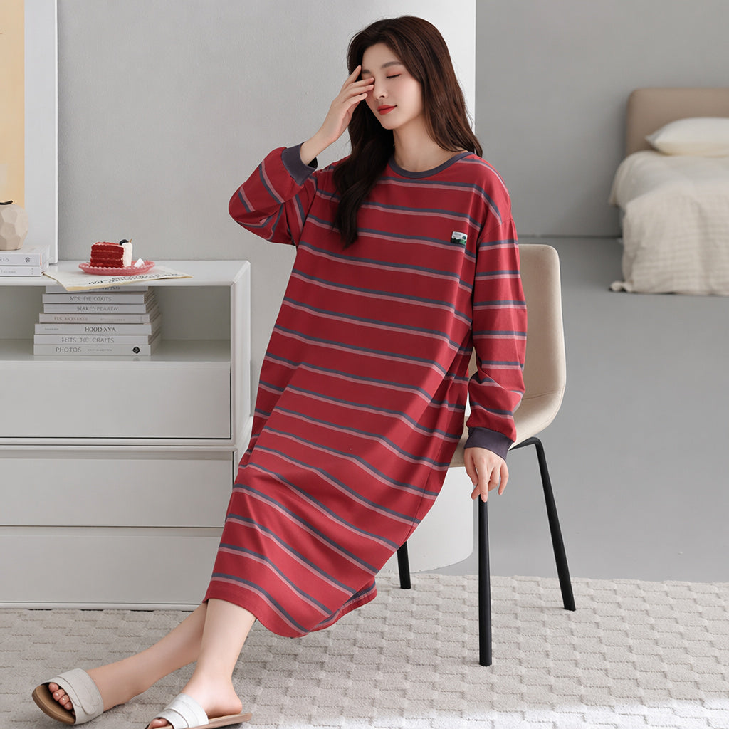 Cotton Sleep Dress With Bra
