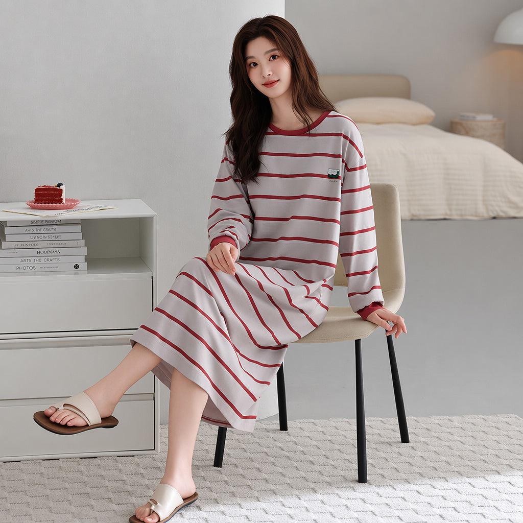 Cotton Sleep Dress With Bra