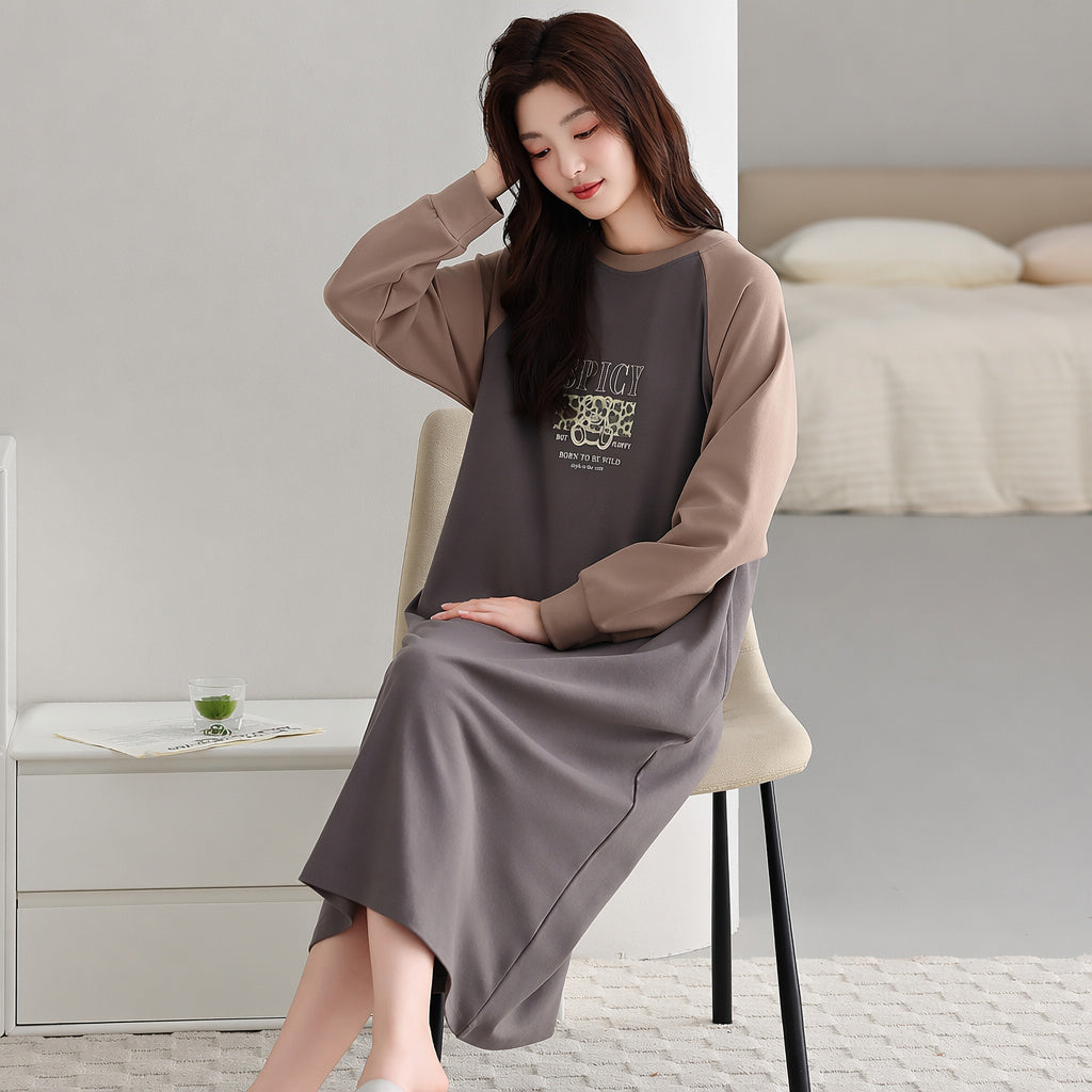 Cotton Sleep Dress With Bra