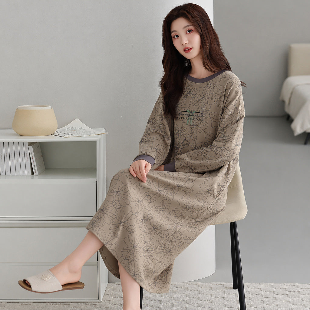 Cotton Sleep Dress With Bra