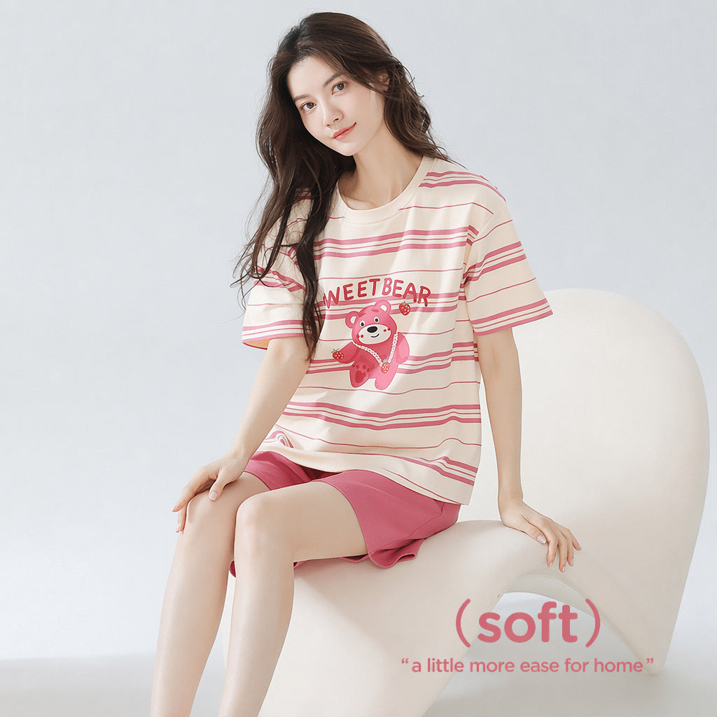Cotton Built-In Bra Pajamas