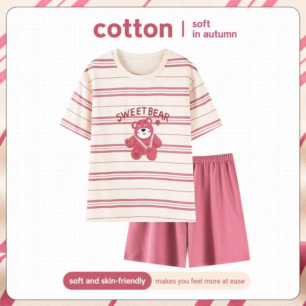 Cotton Built-In Bra Pajamas
