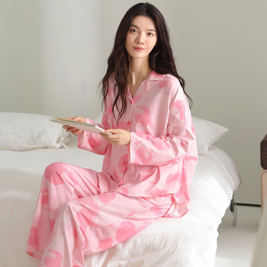 Cotton Cardigan Pajama Set