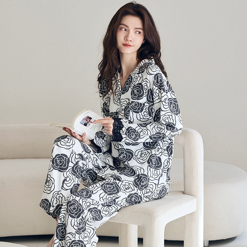 Cotton Cardigan Pajama Set