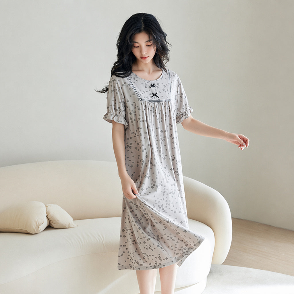Cotton Nightgown Sleep Dress