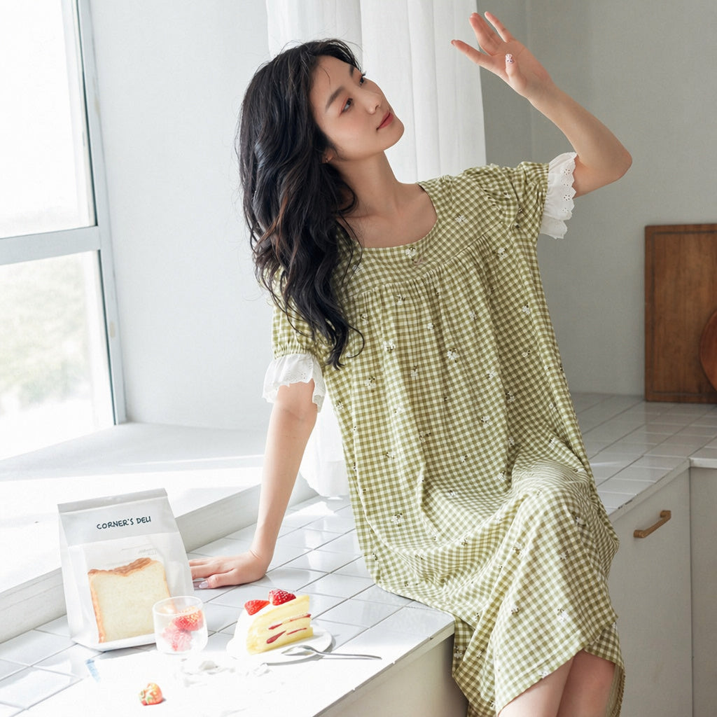 Cotton Nightgown Sleep Dress