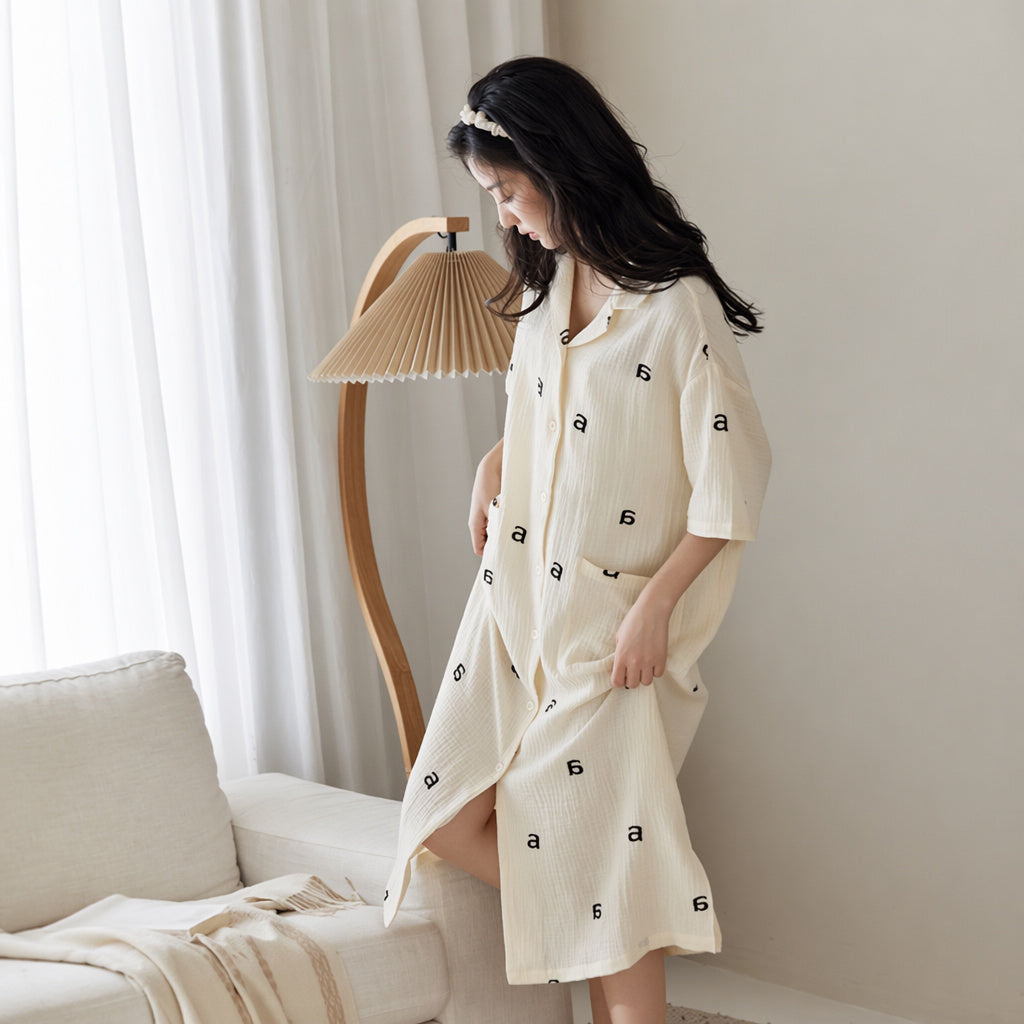 Cotton Nightgown Sleep Dress