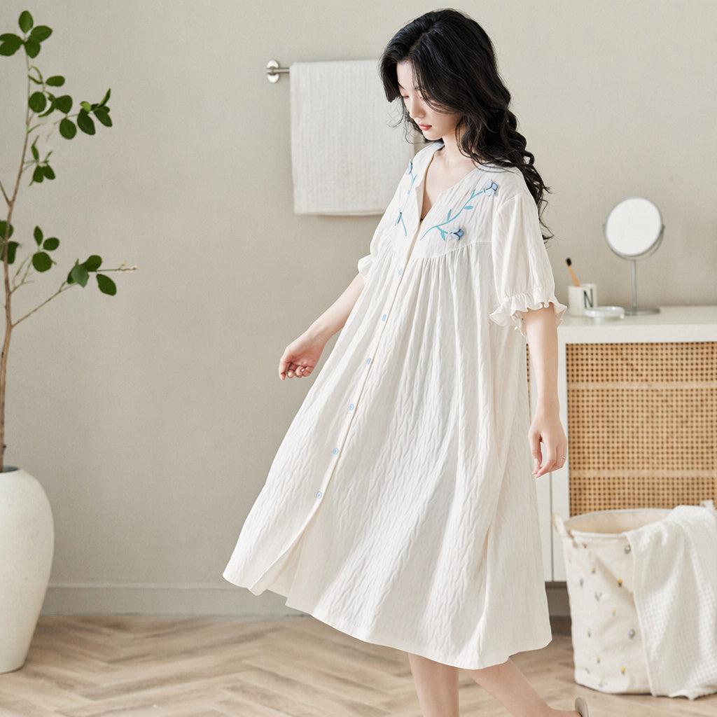 Cotton Nightgown Sleep Dress