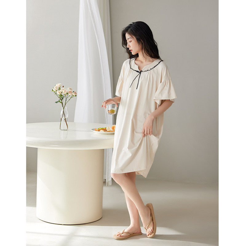 Cotton Nightgown Sleep Dress