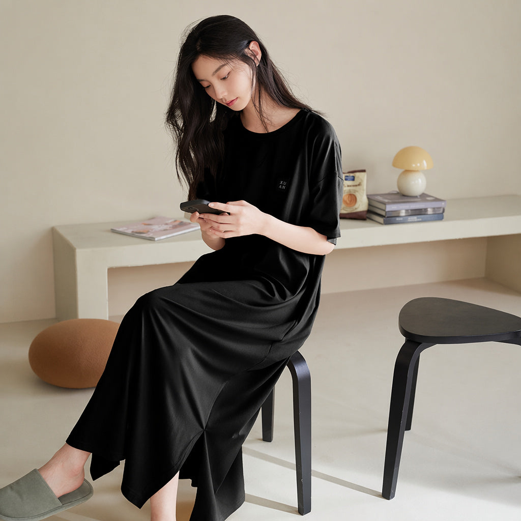 Black Modal Sleep Dress