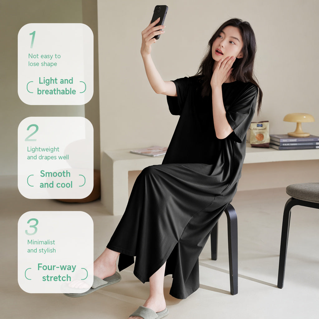 Black Modal Sleep Dress