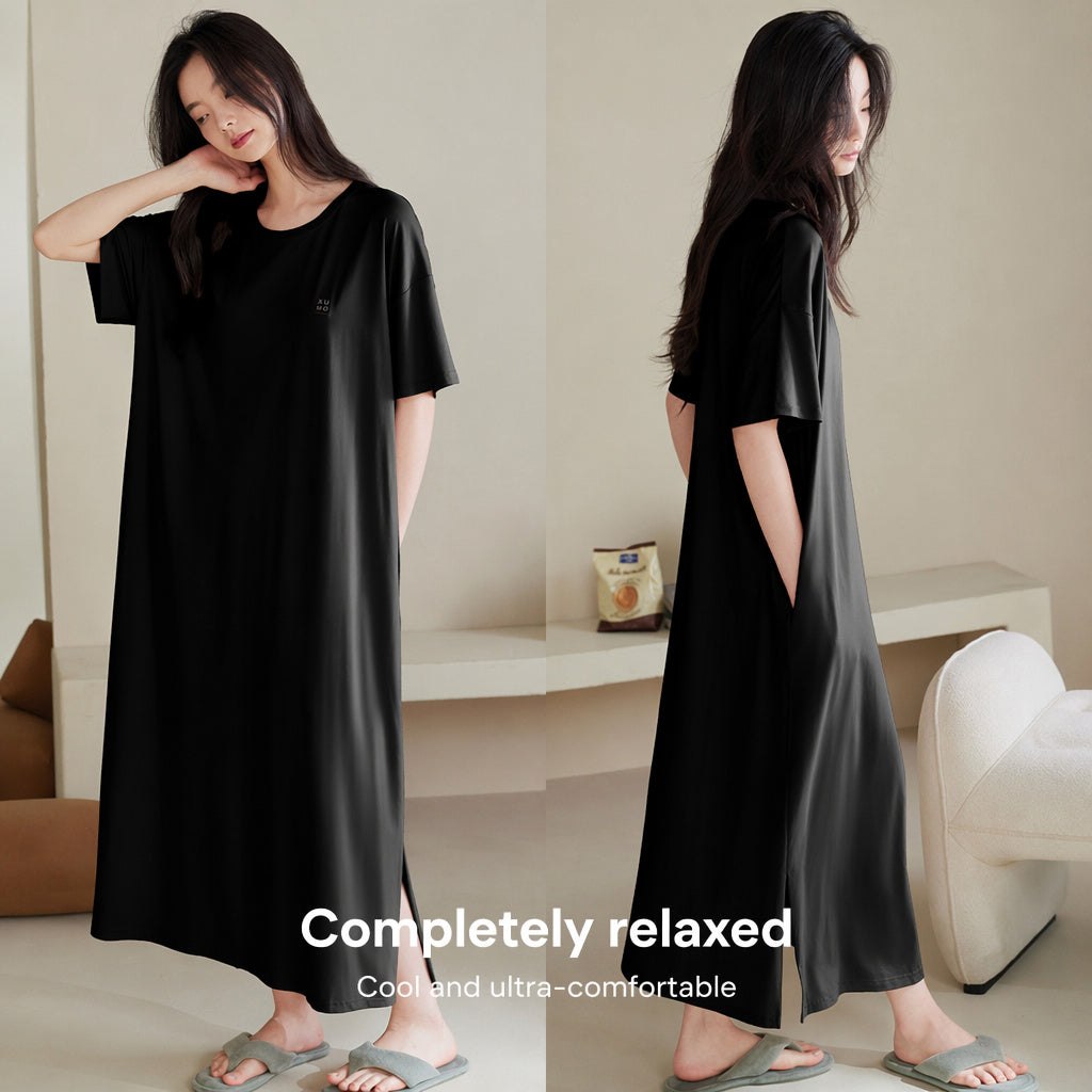 Black Modal Sleep Dress