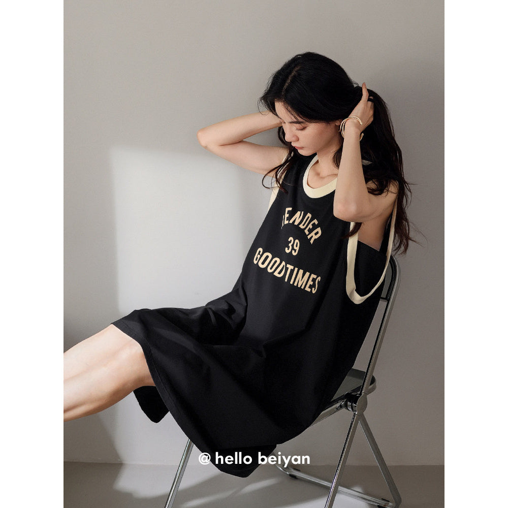 Sleek Cotton Sleeveless Nightdress