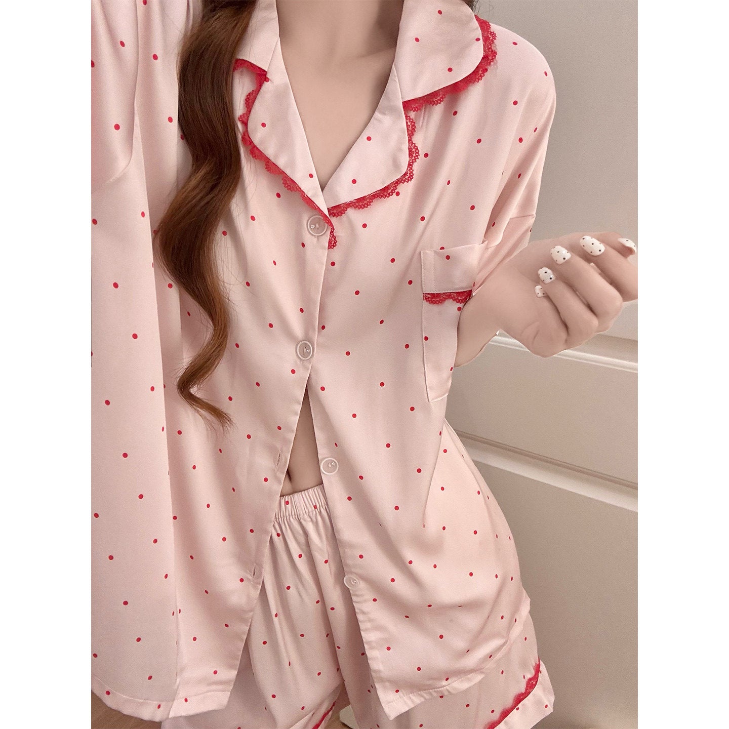 Satin Ice Silk Sleepwear Set