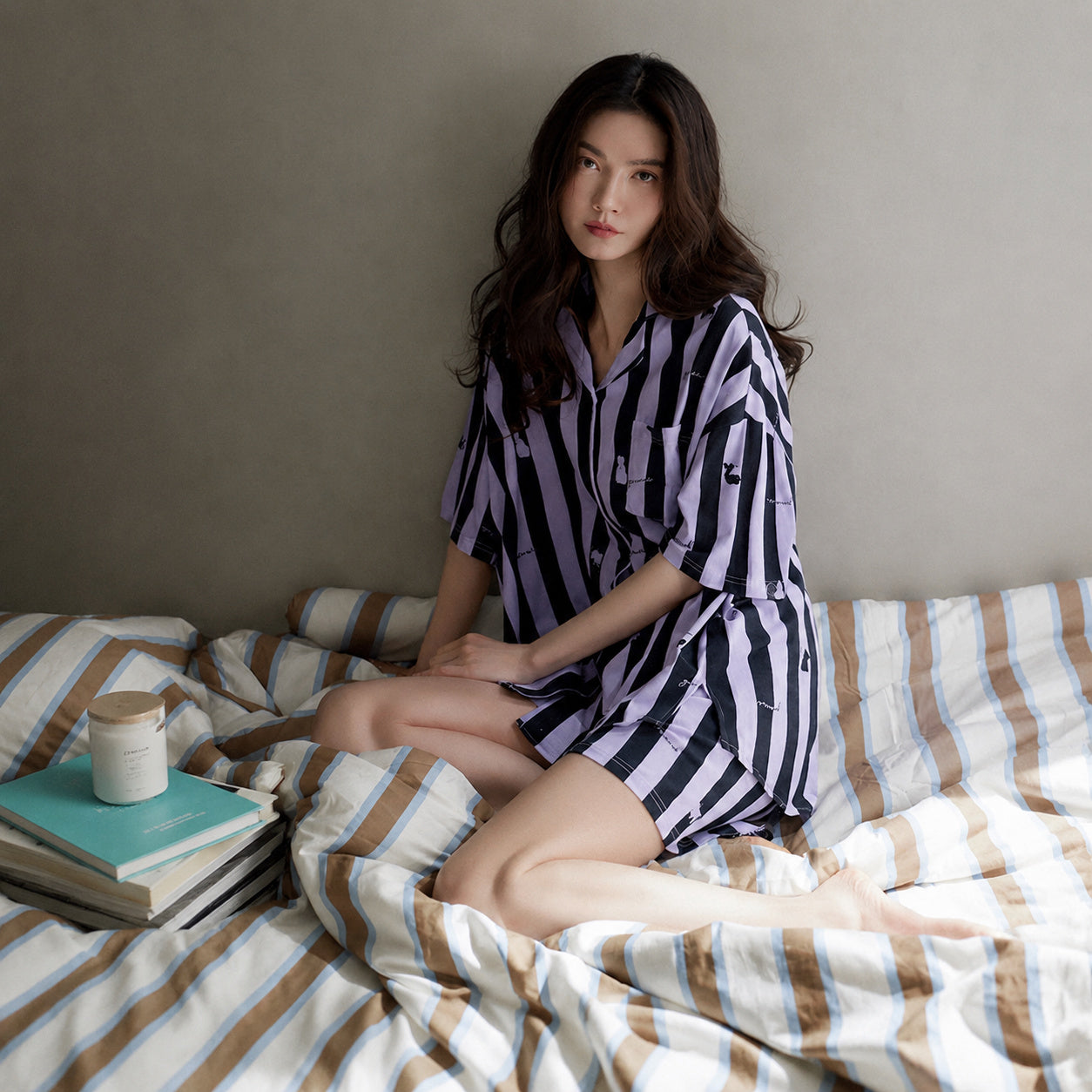 Cool-Touch Watercolor Pajama Set